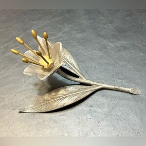 Lotus Mid Century S. Agudo  Flower Petal Ashtray Signed